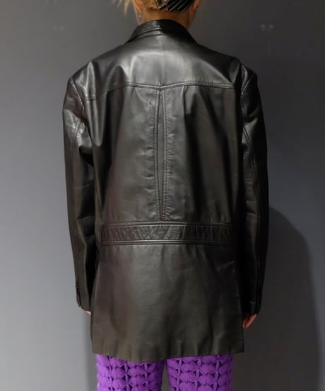 Vintage   Leather Tailored Jacket  2