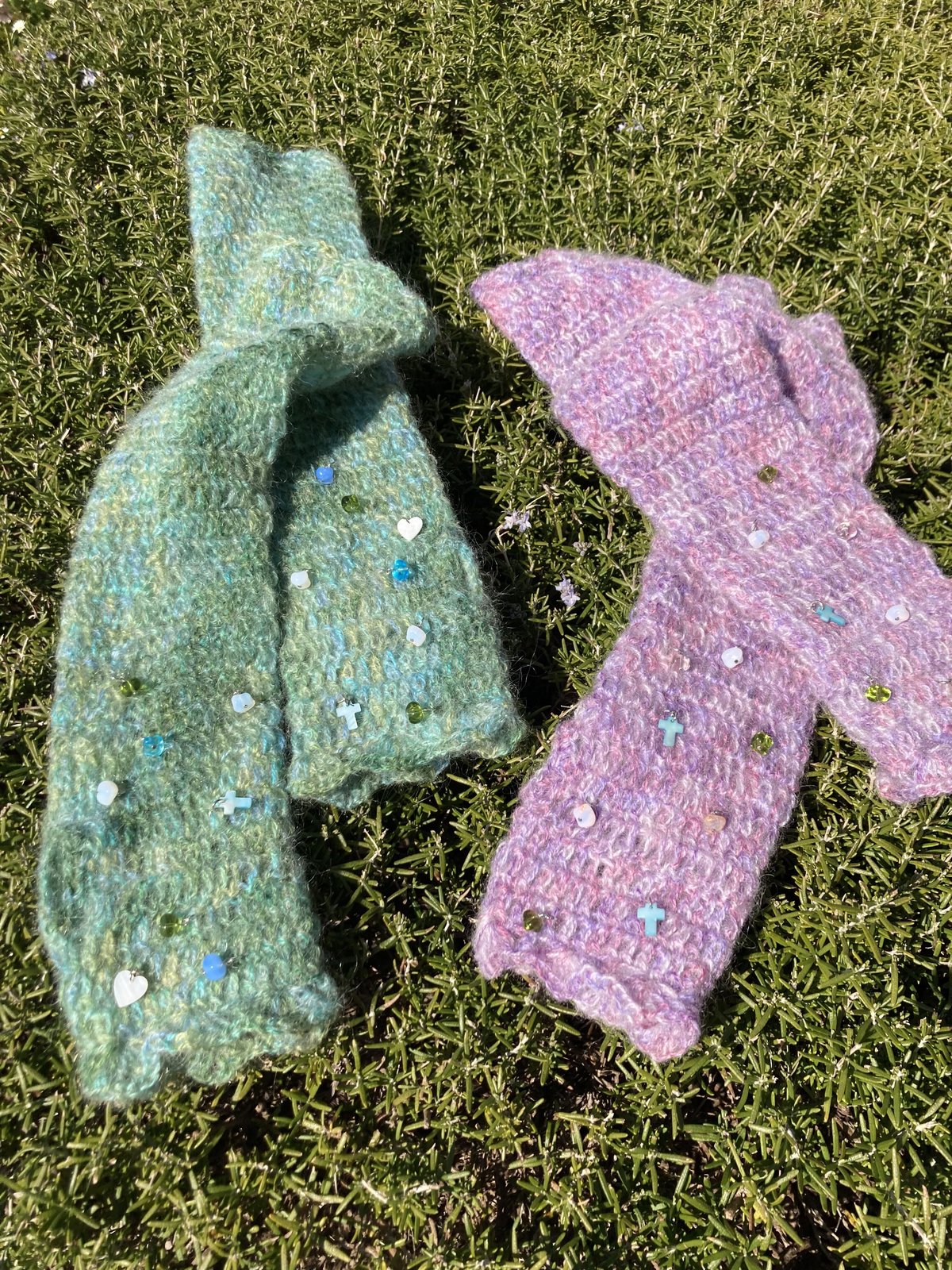 Labyrins Mohair Knit Glove | Shury