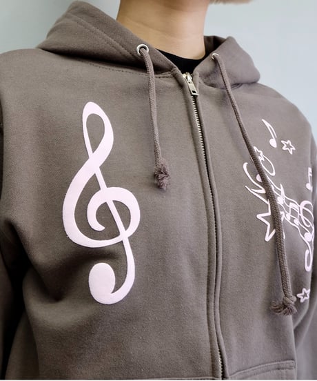 Labyrins   Melody Zip Hoodie Charcoal