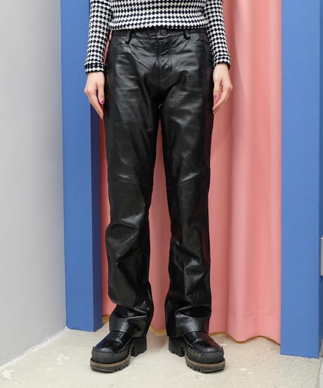 Vintage   Leather Bootcut Pants