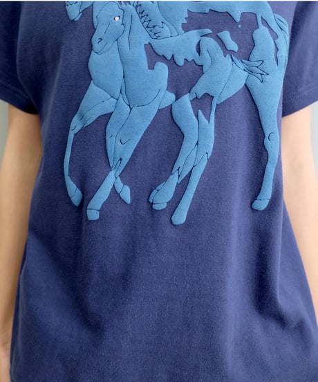 Labyrins  Dont Cry Horse Tshirt Navy