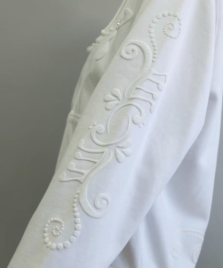 Labyrins   Botanical Hoodie White