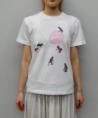 Labyrins Two Dolphin Tshirt White イルカ Labyrins Two Dolphin Tshirt White イルカ Labyrins イルカT
