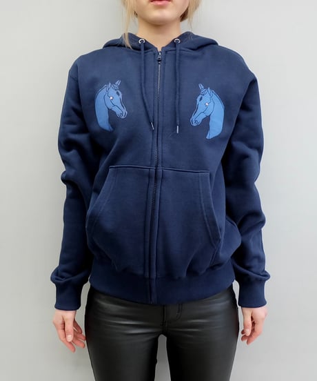 shury Labyrins Dont Cry Horse Zip Hoodie