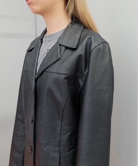 Vintage   Leather  Tailored Jacket