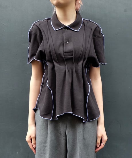 Frill line tuck Poloshirt