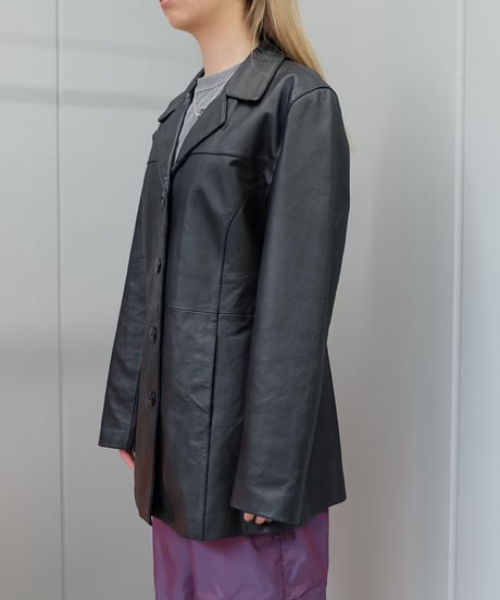Vintage   Leather  Tailored Jacket