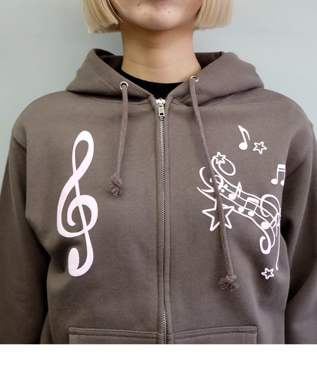 Labyrins   Melody Zip Hoodie Charcoal