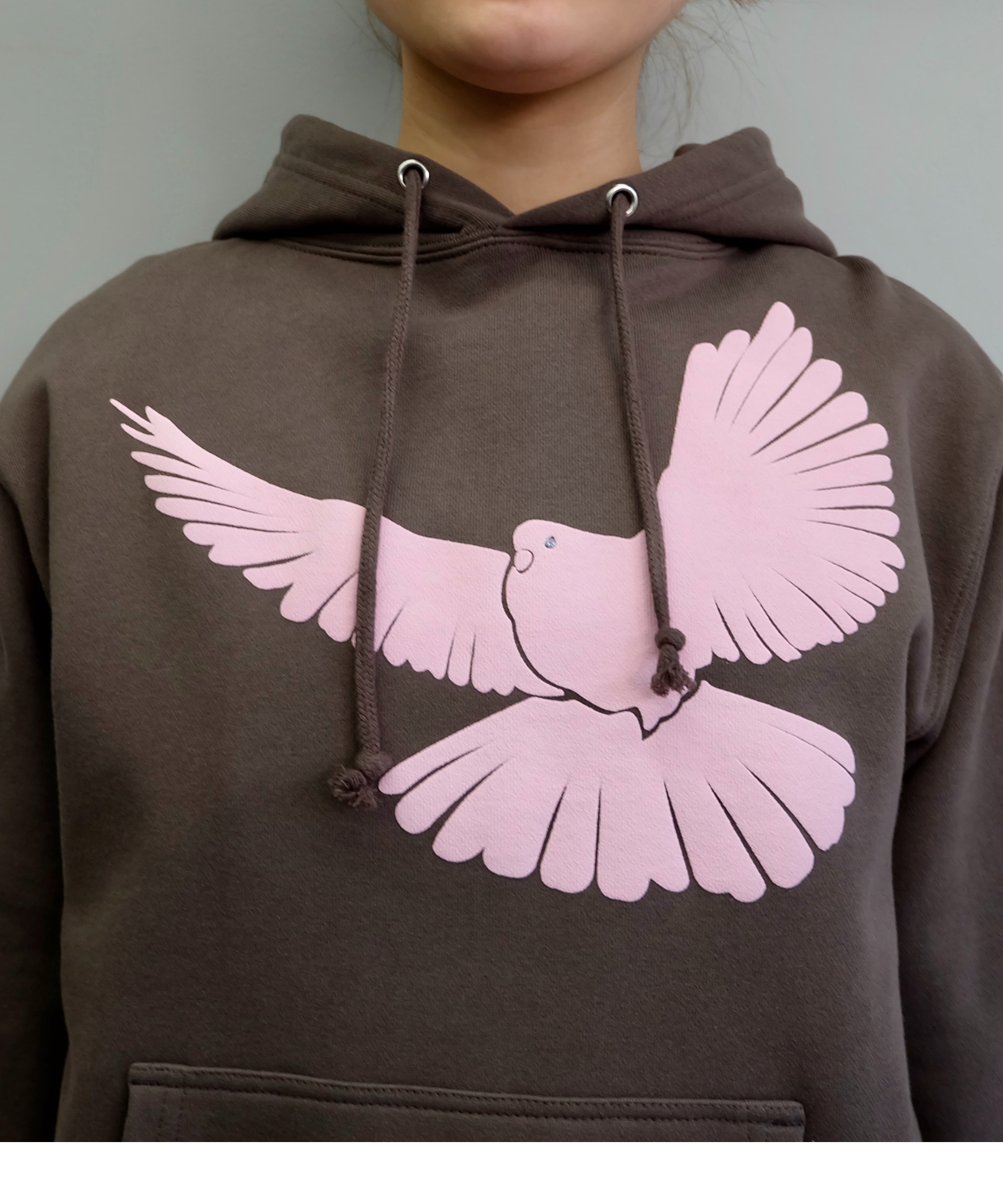 Labyrins Love Dove Hoodie Brown | Shury