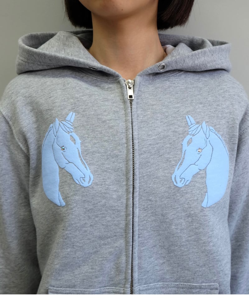 Labyrins Dont Cry Horse Hoodie Gray | Shury