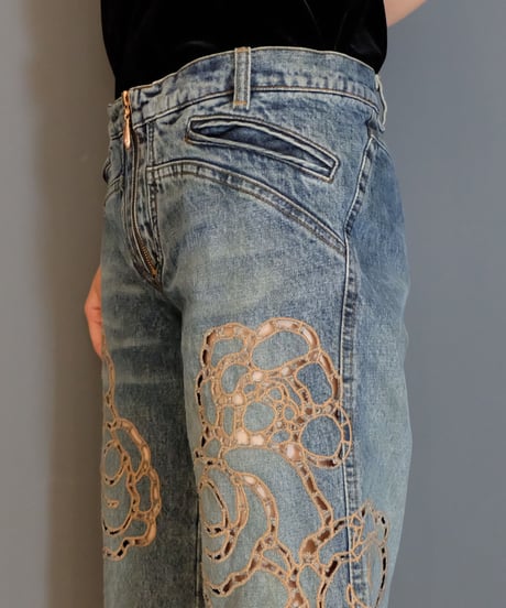Vintage   Denim Wide Pants