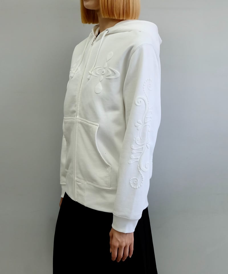 Labyrins Botanical Hoodie White | Shury