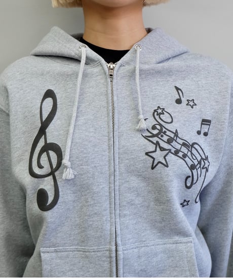 Labyrins   Melody Zip Hoodie Gray