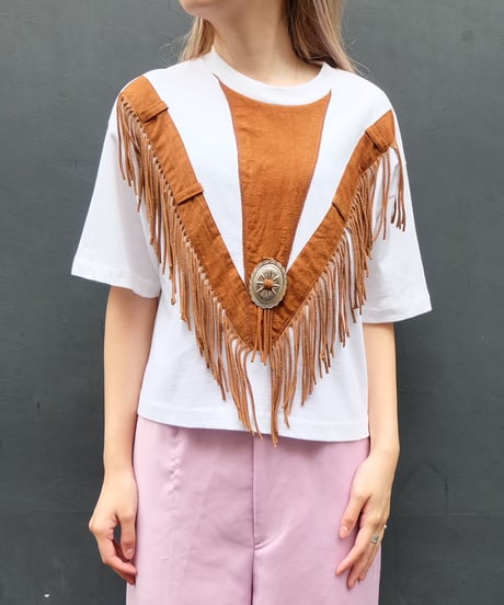 Vintage    Fringe　T-shirt