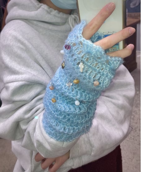Labyrins Mohair Knit Glove