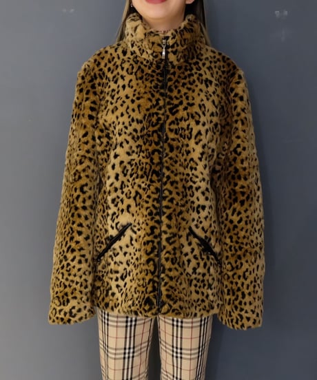 Vintage    Leopard Fake Fur Jacket