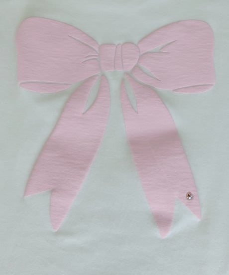 Labyrins RIBBON Tshirt White(Pink)