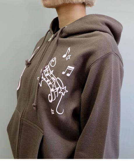 Labyrins   Melody Zip Hoodie Charcoal