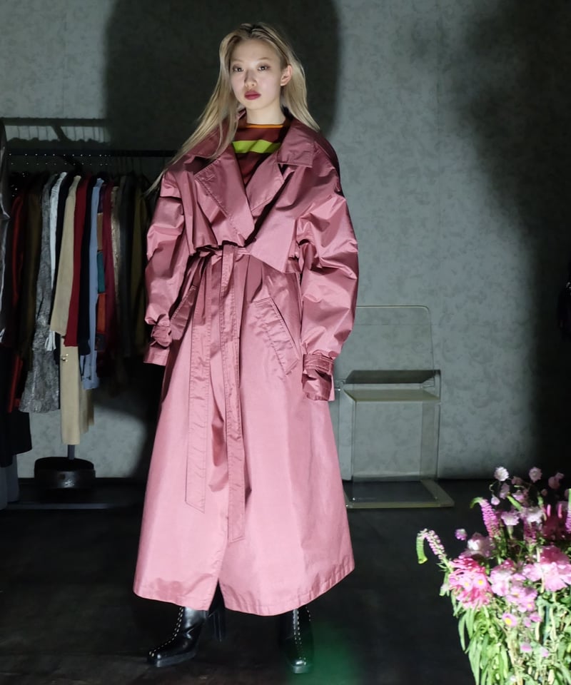 Vintage Shiny Trench Coat | Shury