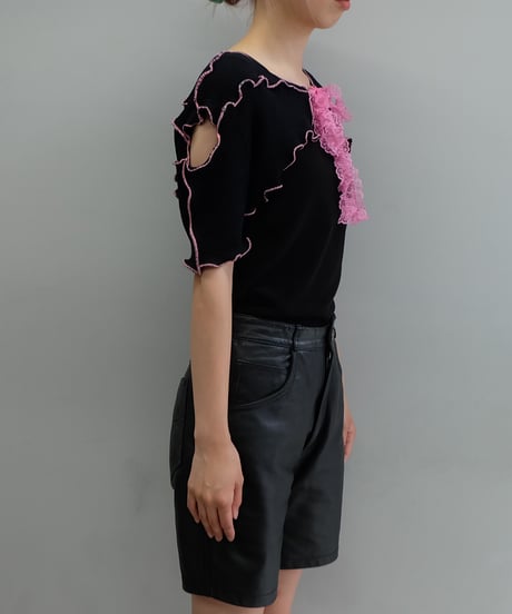 Remake   Frill line Short Tops