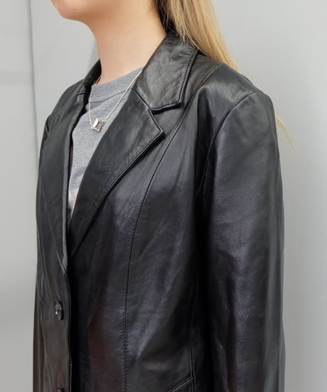 Vintage   Leather  Tailored Jacket