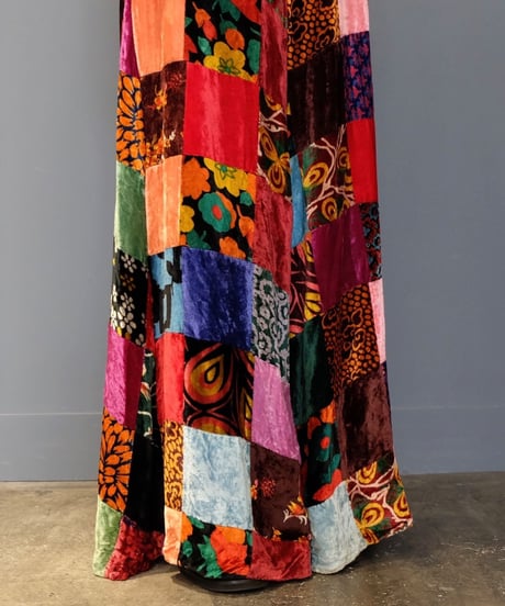 Vintage   Patchwork Wide Pants