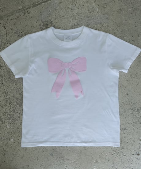 Labyrins RIBBON Tshirt White(Pink)