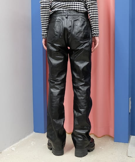Vintage   Leather Bootcut Pants