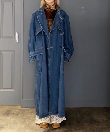 Vintage   Denim Trench Coat
