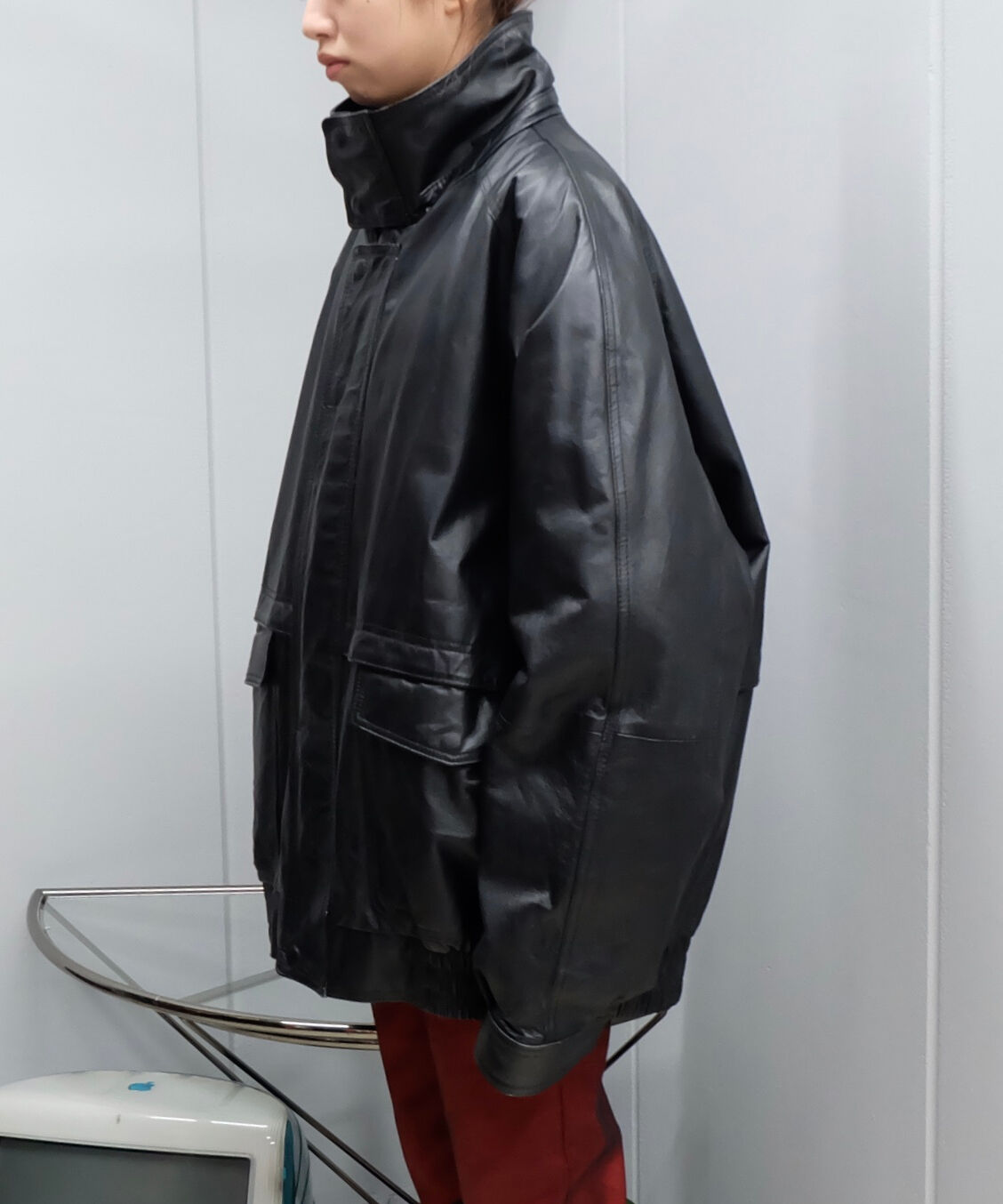 stein OVER SLEEVE FAKE 簡単 LEATHER JACKET 美品 