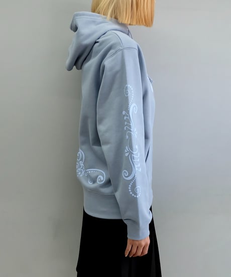 Labyrins   Botanical Hoodie Blue
