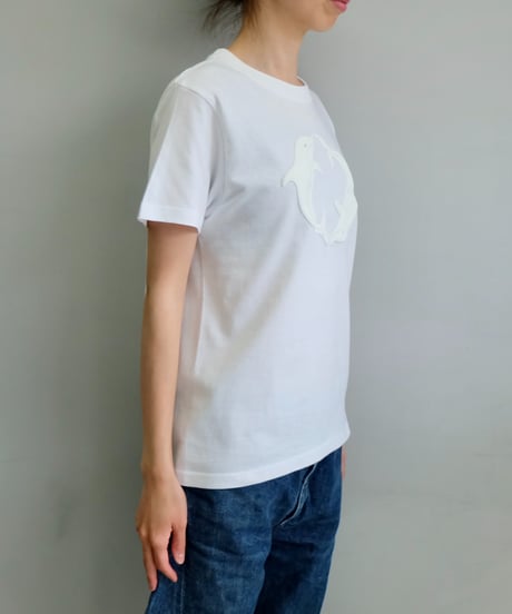 Labyrins  Two Dolphin Tshirt White