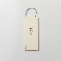 ひも付きペーパーバッグ茶福　白