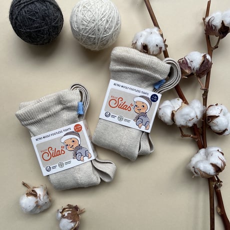 SILLY Silas Wooly Warmy Footless Collection Cream Blend