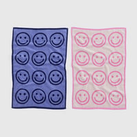 Hand Towel Set of 2 Happy Pink Blue