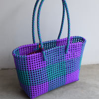 MOKA SCOUBIDOU BAG MEDIUM BLUE/PURPLE