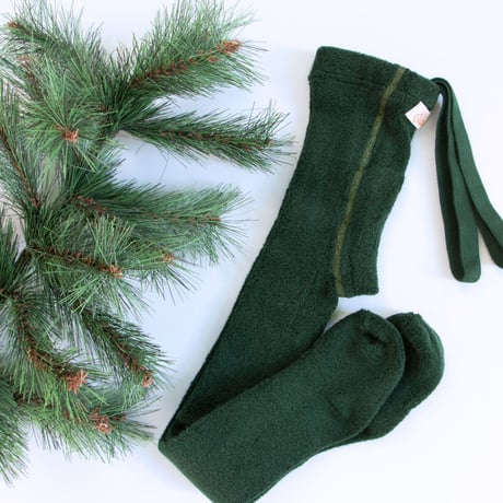 SILLY Silas Teddy Warmy Tights Collection Dark Forest Green