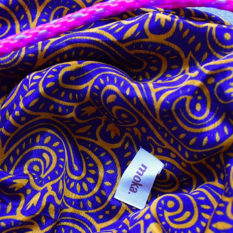 MOKA SCOUBIDOU BAG LARGE PINK/PURPLE