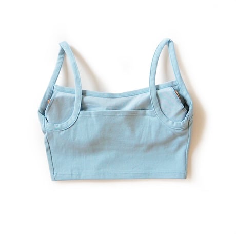 hazelle square croptop  light blue