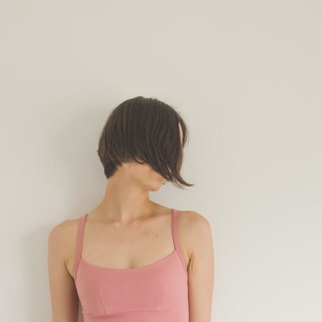 hazelle square croptop dusty pink