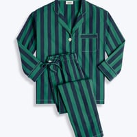 SLEEPY JONES / MARINA PAJAMA SET Green Cabana Stripe