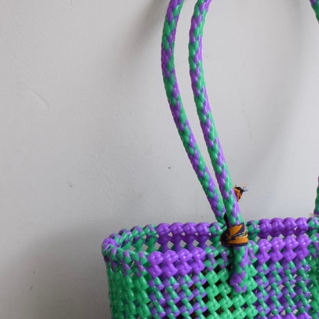 MOKA SCOUBIDOU BAG SMALL PURPLE/GREEN