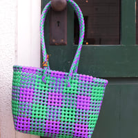 MOKA SCOUBIDOU BAG SMALL PURPLE/GREEN