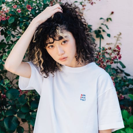 she said that + THE MOTT HOUSE TOKYO T-shirt White