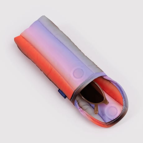 BAGGU / Puffy Glasses Sleeve Gradient Stripe Poppy & Lilac