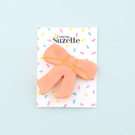 Coucou Suzette / Pink Ribbon Hair Clip