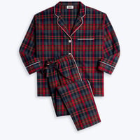 SLEEPY JONES / MARINA PAJAMA SET Berry Plaid Flannel