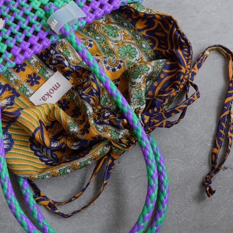 MOKA SCOUBIDOU BAG SMALL PURPLE/GREEN