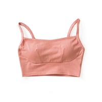 hazelle square croptop dusty pink