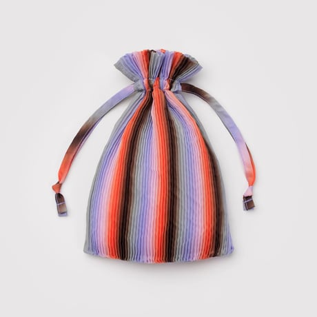 BAGGU Pleated Baggu Gradient Stripe Poppy & Lilac
